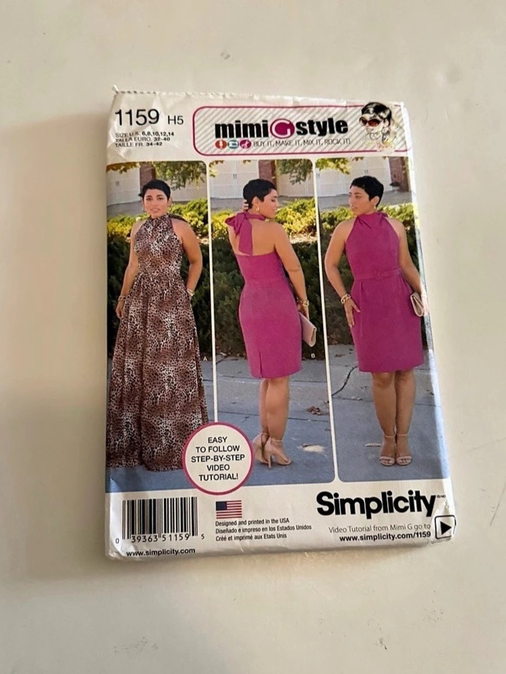 Simplicity Pattern 1159 Mimi G Style Misses Dresses Sewing Pattern Envelope
